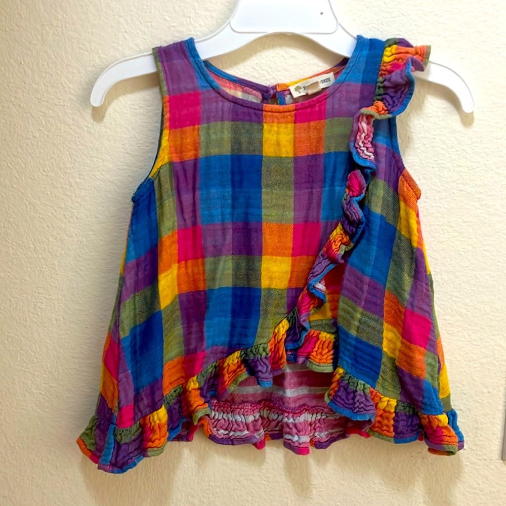 Waffle Tucker Tate, colorful tank top
